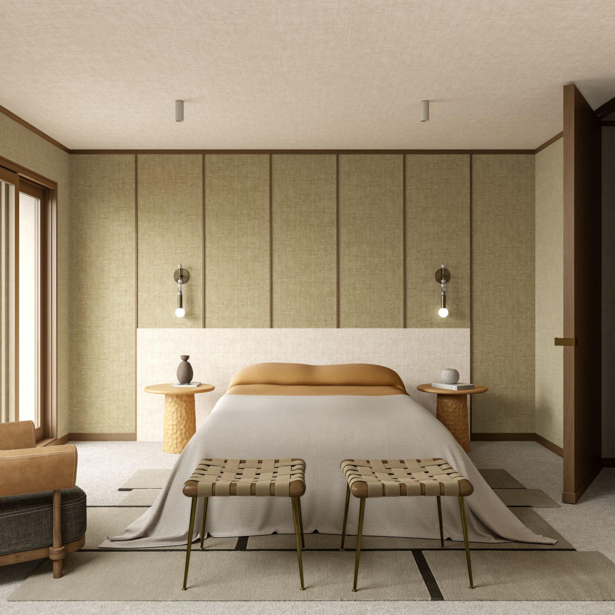 Arte Brushed Suede Wallpaper