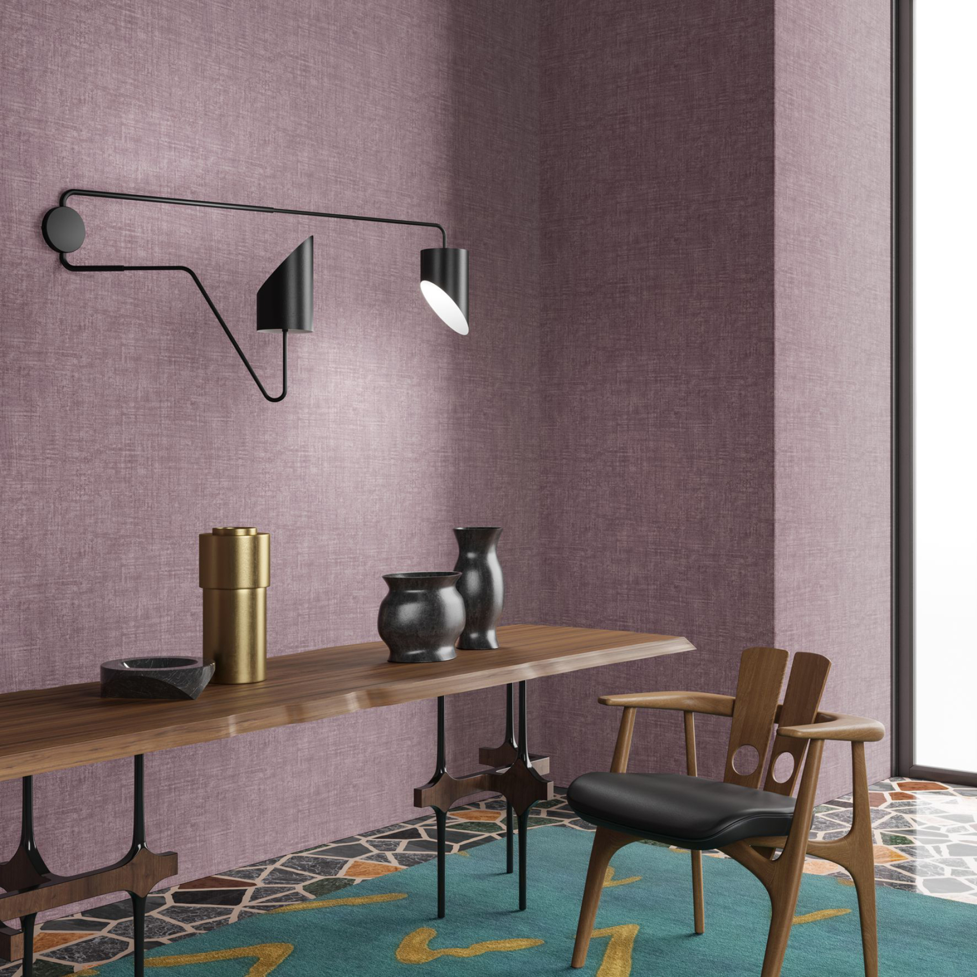 Arte Brushed Suede Wallpaper