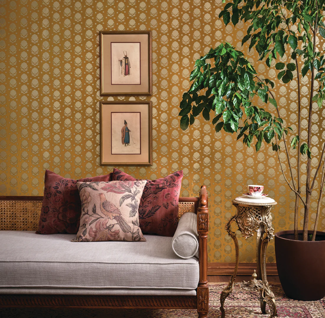 Sabyasachi Poppy Gilt Wallpaper