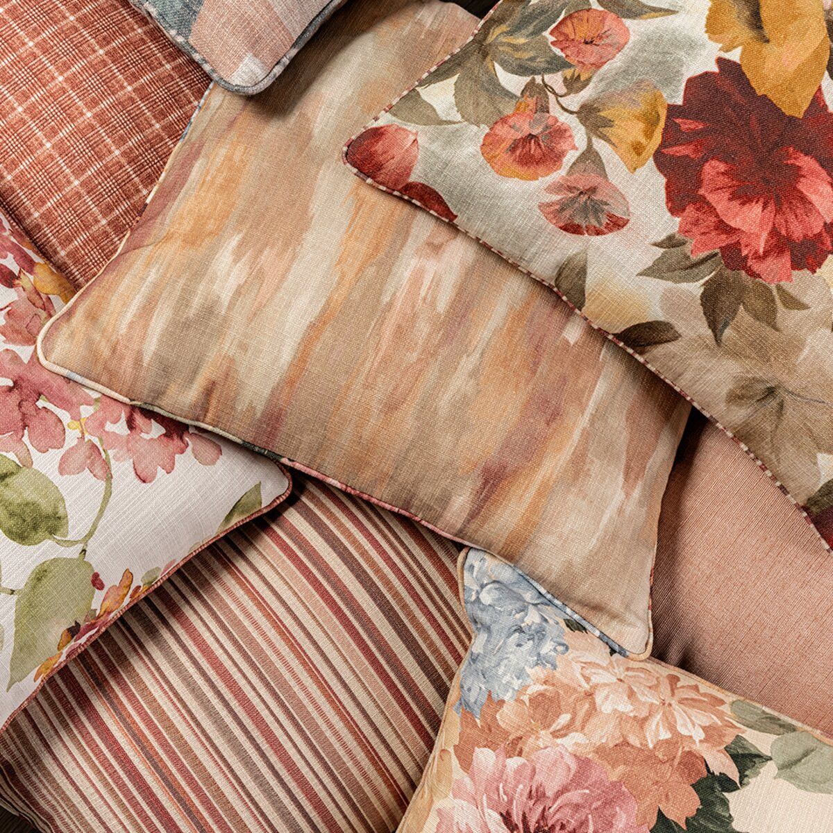 D’Decor Brush Strokes Rouge Upholstery